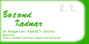 botond kadnar business card